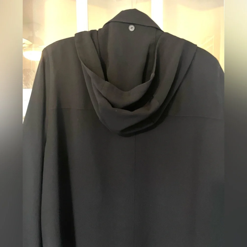 Classic Floor-Length Black Overcoat - XL - Picture 4 of 5